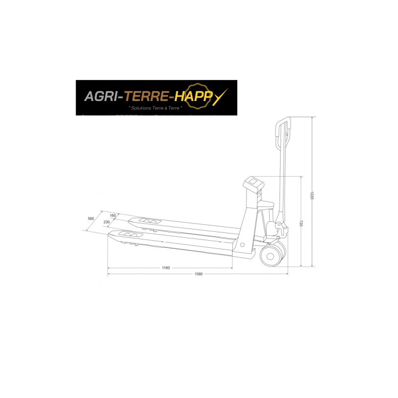 Transpalette peseur haut de gamme TCamel 2Tonnes