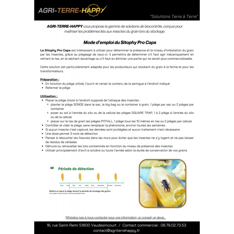 Pack de base stockage composé de 4 pièges et 4 doses phéromones