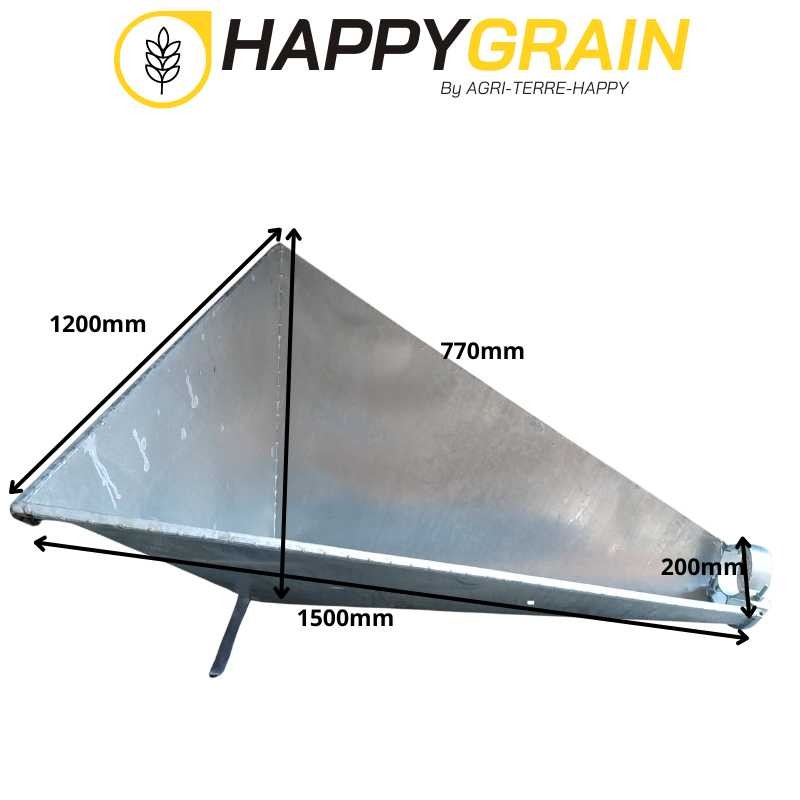 Trémie galva pour convoyeur à vis CS125