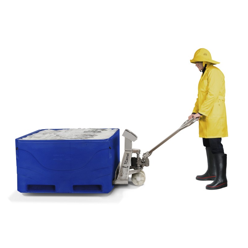 Transpalette peseur haut de gamme TCamel 2T acier inoxydable 