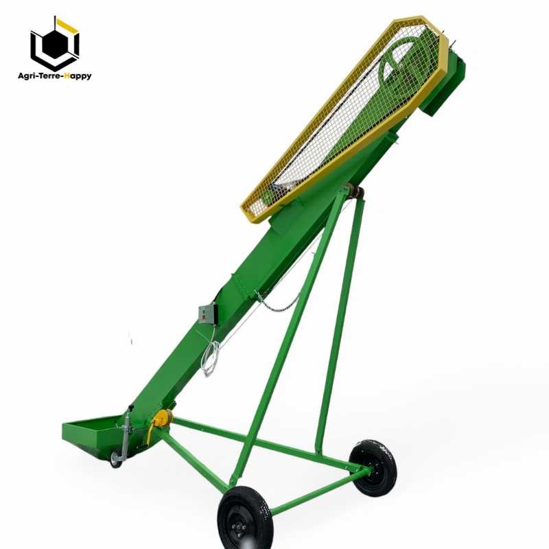Transporteur a palettes  sur chariot  5 mètres avec trémie 