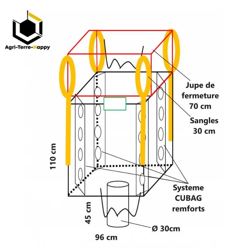 Big Bag QBAG semence SF5/1 95x95x110 jupe + goulotte
