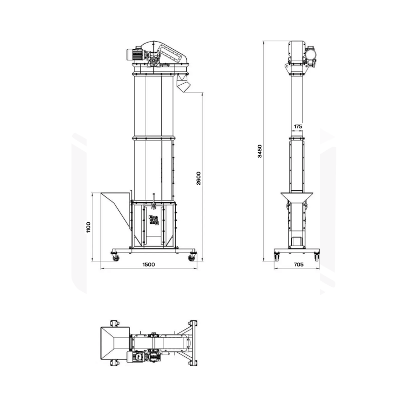 Elévateur à grain mobile EGM100
