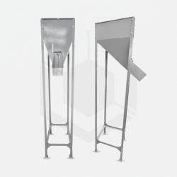 Trémie acier peint livré en kit pour épierreur DKM16