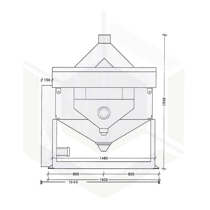 Epierreur à circuit fermé équipé contact grain en acier galvanisé