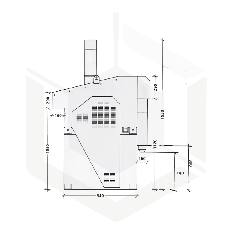 Epierreur à circuit fermé équipé contact grain en acier galvanisé