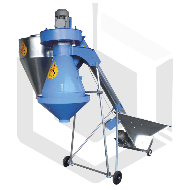 Vis à grains mobile avec pré-nettoyeur