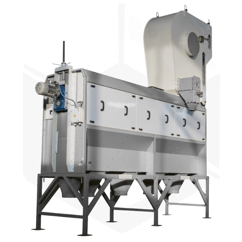 Trieur rotatif à 4 grilles GEN3 finition acier galva + pré aspiration et cyclone