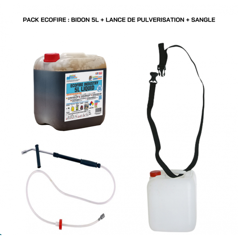 PACK ECOFIRE FIGHTING INDUSTRY 5 L + lance - sangle