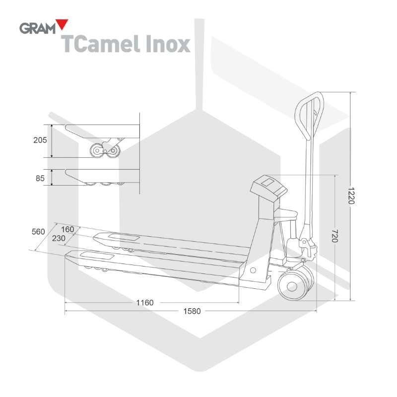 Transpalette peseur haut de gamme TCamel 2Tonnes