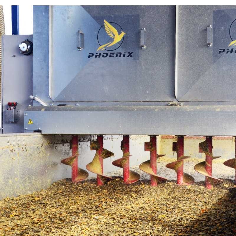 Séchoir à plat acier galvanisé équipé malaxeur avec vis sans fin