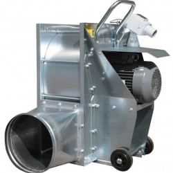 Ventilateur silo mobile acier glava avec disjoncteur et protection + sortie diam 300
