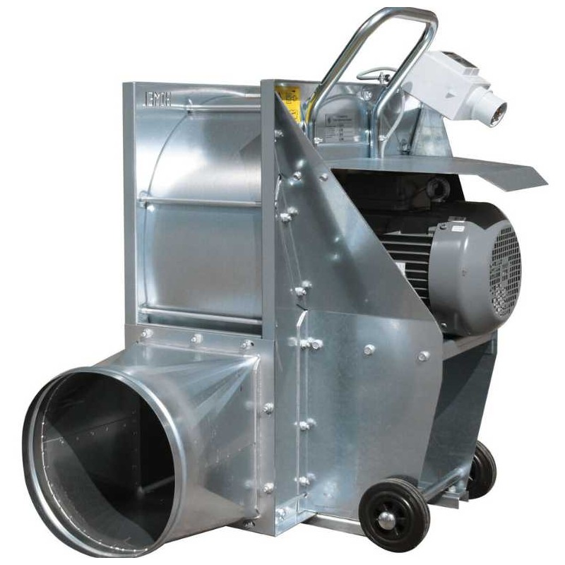 Ventilateur silo mobile acier glava avec disjoncteur et protection + sortie diam 300