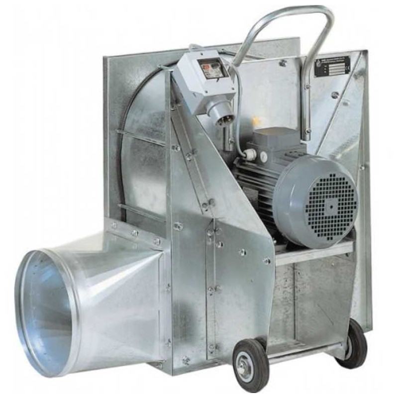 Ventilateur silo mobile acier glava avec disjoncteur et protection + sortie diam 300