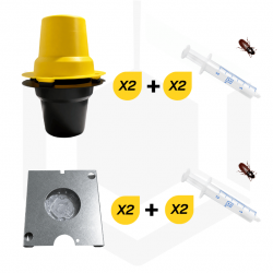Pack de base stockage composé de 4 pièges et 4 doses phéromones