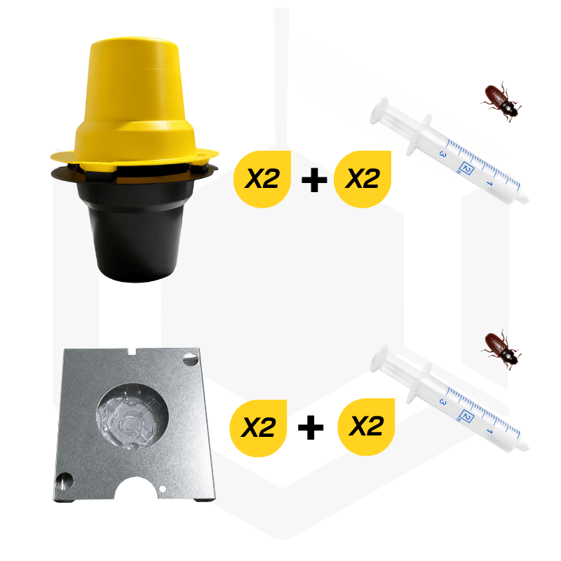 Pack de base stockage composé de 4 pièges et 4 doses phéromones