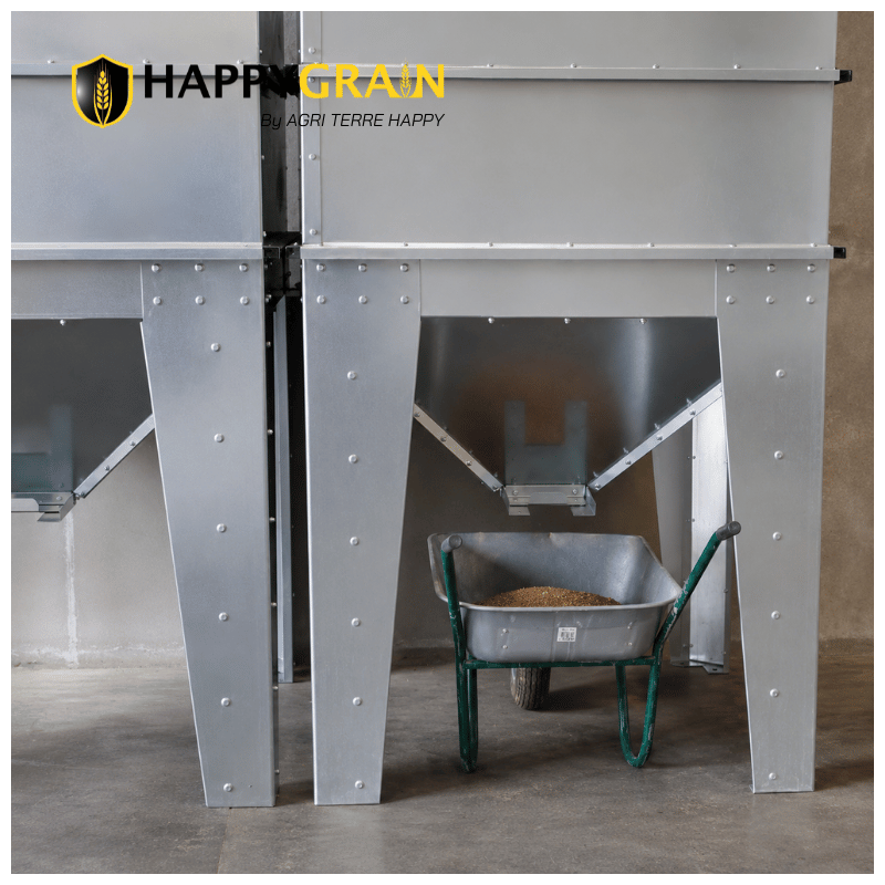 Silo modulable acier galvanisé en kit 1.23x1.23m