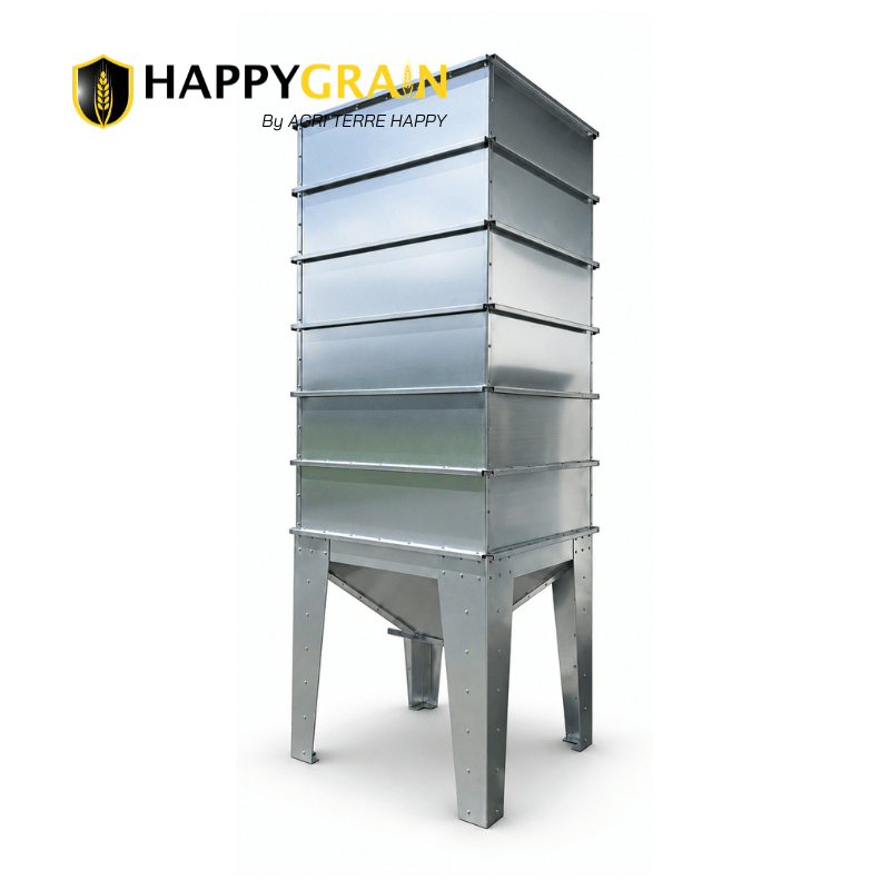 Silo modulable acier galvanisé en kit 1.23x1.23m