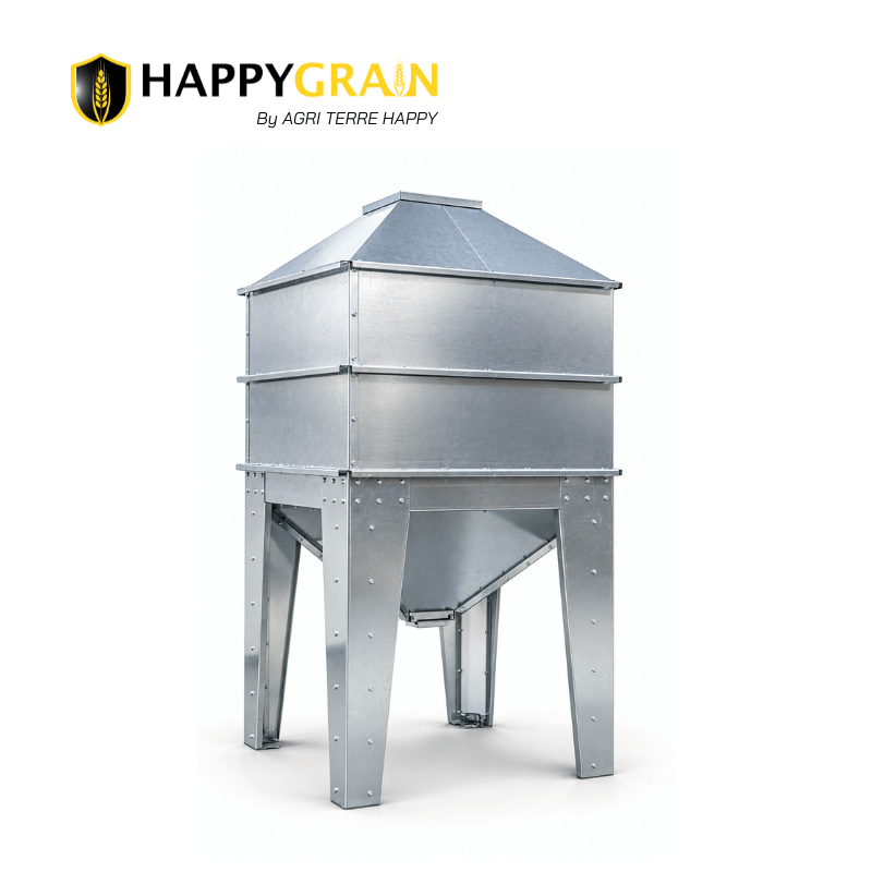 Silo modulable acier galvanisé en kit 1.23x1.23m